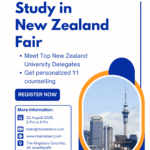 Study in New Zealand Fair – Colombo | 22 August 2025 | Meet Top Universities