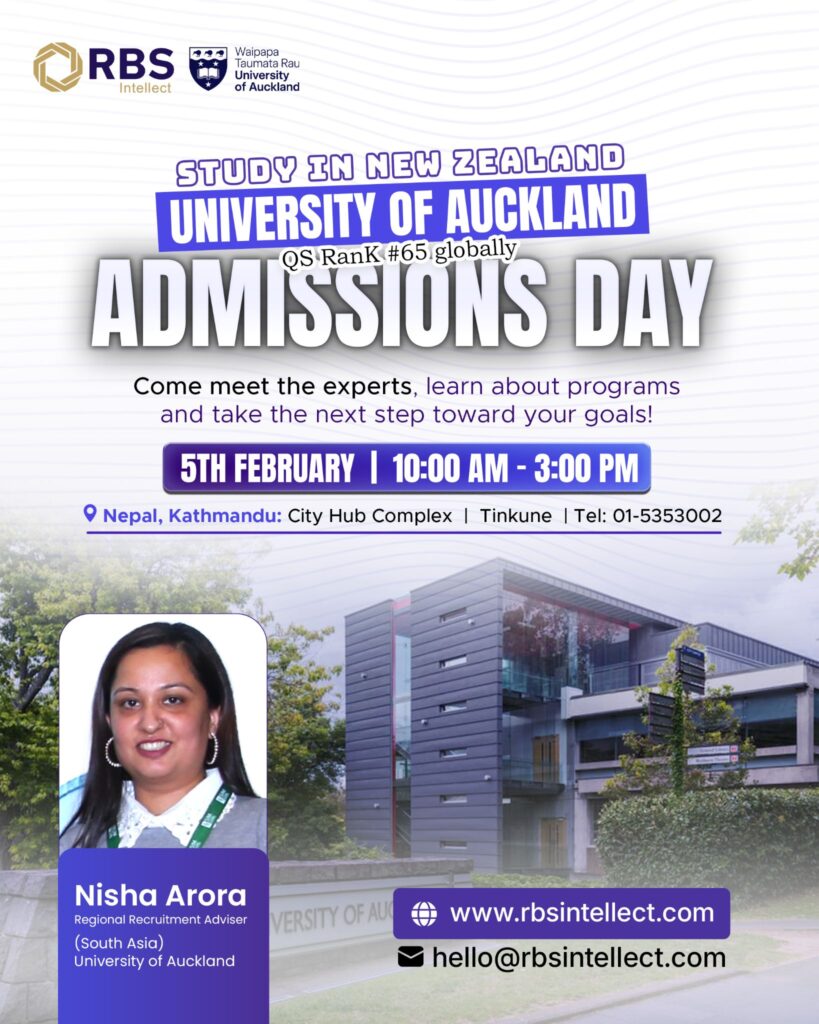 Study at UOA, New Zealand | Admission Day | 5 Feb, Nepal