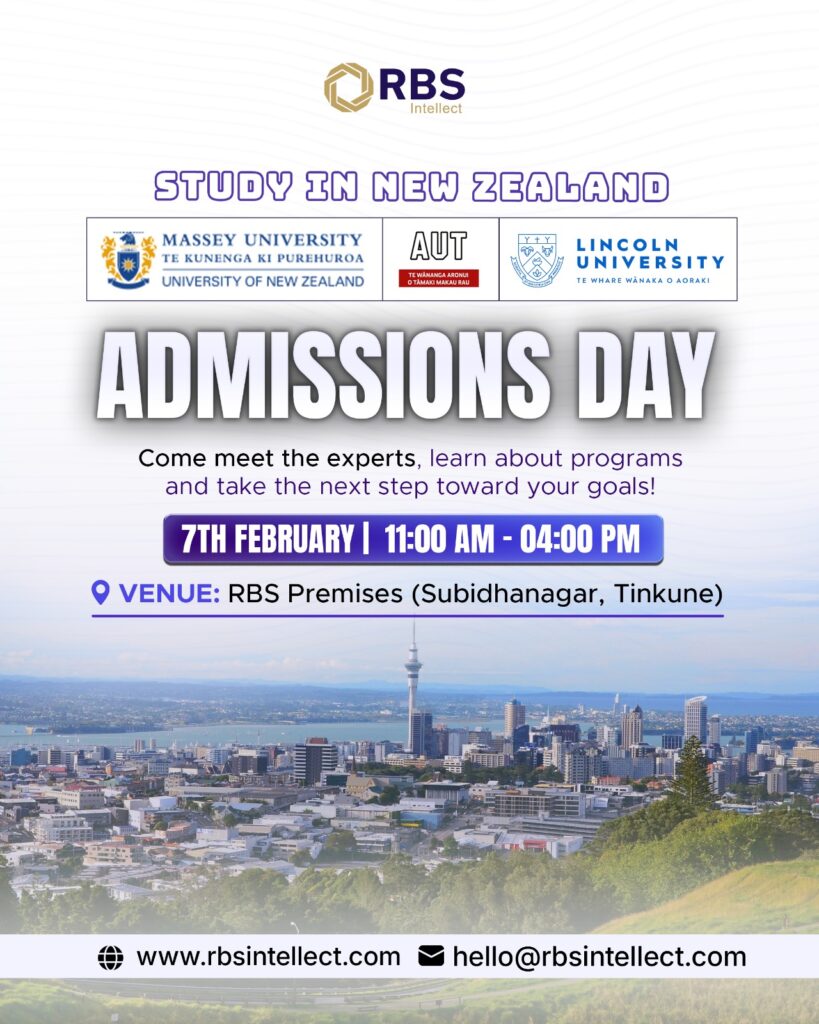 New Zealand Admission Day Nepal | RBS Intellect | 7 Feb 2026