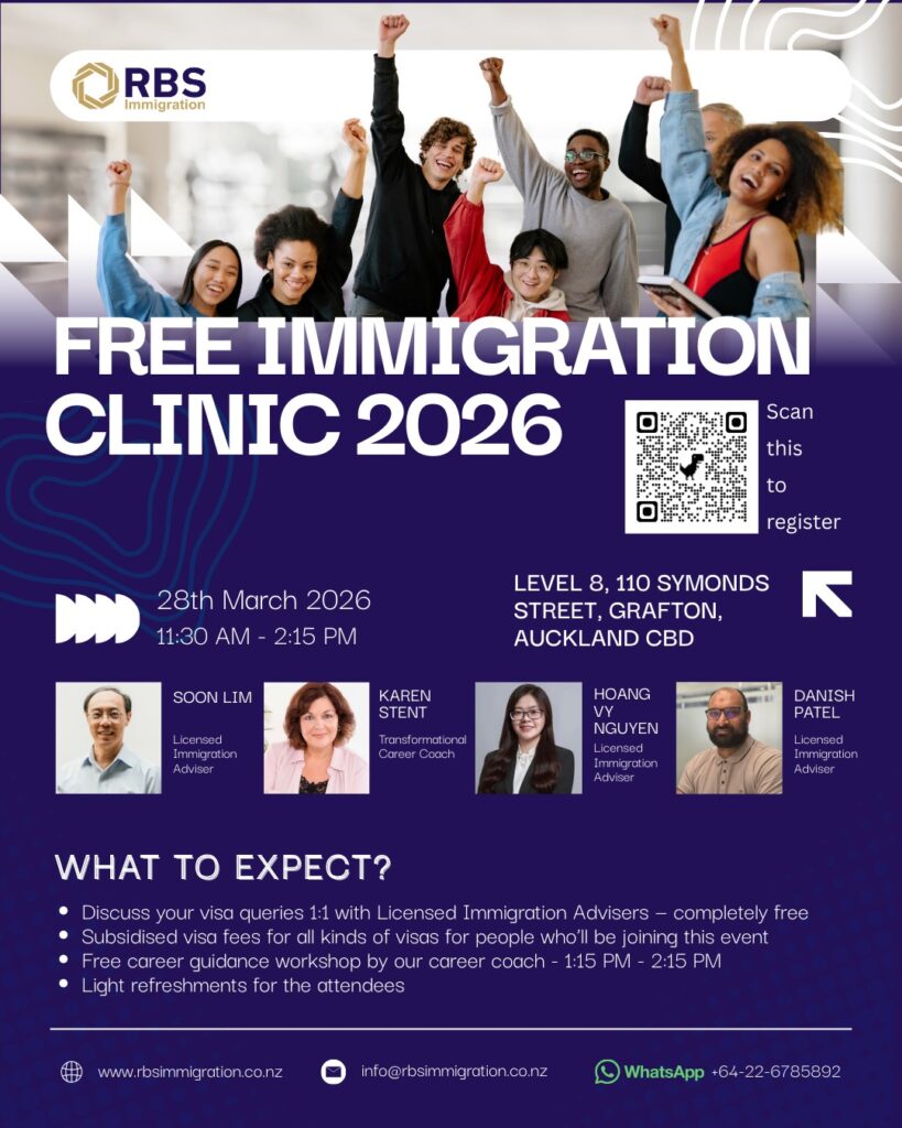 Free Immigration Clinic Auckland | RBS – 28 March 2026